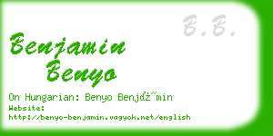 benjamin benyo business card